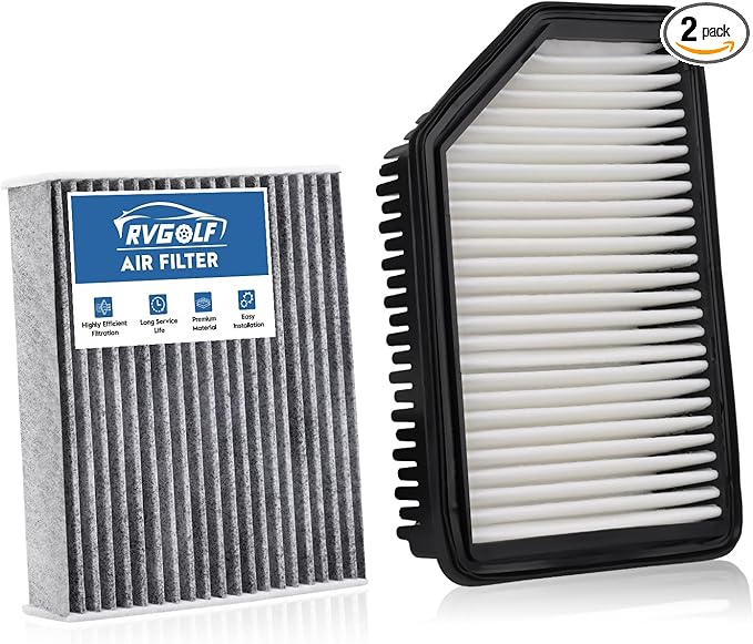 Engine+Cabin Air Filters Fit for 2014 2015 2016 2017 2018 2019 Kia Soul L4 1.6L 2.0L Engine Air Filter Replacement Air Filter Set for My Car Automotive Accessories CF12002 CA11206