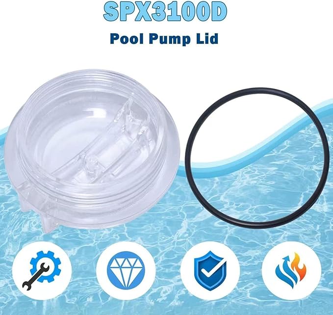 Pool Lid Replacement Thread Strainer Cover Trap Sand Filter Acrylic for SPX3100D Replacement Part