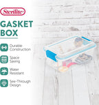 Sterilite 6-Pack Gasket Box, Weather-Resistant Storage Bins with Latching Lids, 7.5 Quart - Heavy-Duty Organizing Containers for Closet, Bathroom, and Office