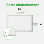 Reair 16X20X1 Air filter, Washable and Reusable Air Filter 16X20X1 for AC HVAC Furnace, MERV 8 Air Filters Machine Washable & Dryer Friendly, AC Furnace Air Filter