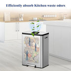 20 Packs Trash Can Odor Absorbing Filter Refills for EKO Garbage Cans and Compost Bin, Activated Charcoal Deodorizer, Activated Carbon Filter, Odor Absorber