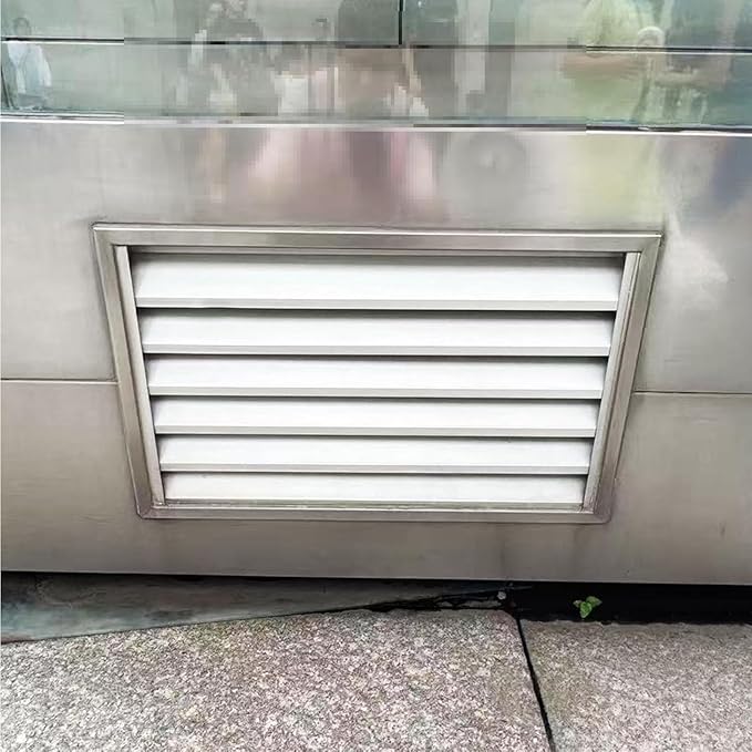 Heat Dissipation Louvered Vent Wall Gable Vents 304 Stainless Steel, Weather-Resistant Air Grille for Shed Barn Generator Box(26x30in/65x75cm)