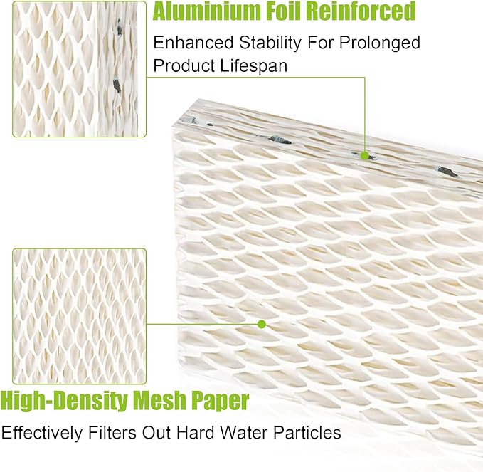 4 Pack WF813 Humidifier Filters Wick Replacement Compatible with ReliOn RCM-832 RCM-832N WF813 DH832 ProCare PCWF813 Equate EQWF813 EQ-2119-UL Duracraft DH-830 Cool Mist Humidifier Filters