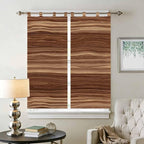 Brown Western Bedroom Curtains 72 Inch Length, Window Curtains Tab Top, Vintage Farmhouse Wood Barn Door Light Filtering Window Treatments Drapes 52"x72" 2 Panel