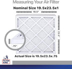 Filter King 19.5x23.5x1 Air Filter | 4-PACK | Carbon MERV 8 HVAC Pleated A/C Furnace Filters | MADE IN USA | Actual Size: 19.5 x 23.5 x .75"