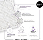 Simply 24x30x1 Air Filter, MERV 13, 6 Pack, For Home AC Furnace & HVAC (Actual Size: 23.94"x29.94"x0.75") DUST, Pet, & Allergy Control