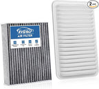 Engine+Cabin Air Filters Fit for 2009-2019 Corolla, 2009-2014 Matrix, 2007-2018 Yaris, 2008-2014 Scion xD, 2009-2010 Vibe Engine Air Filter Replacement Accessories CF10285 CA10190