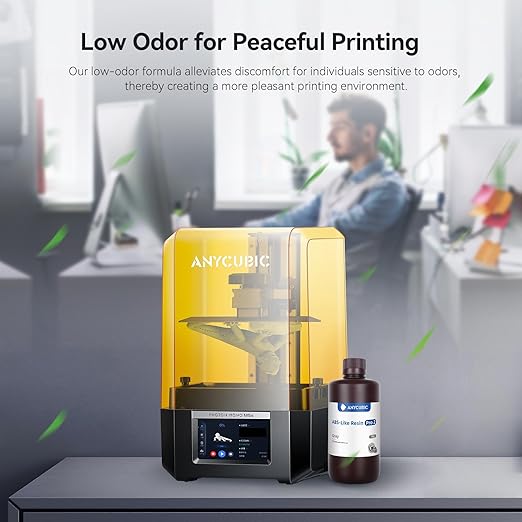 ANYCUBIC ABS-Like Resin Pro 2, Upgraded 8K 3D Printer Resin with Enhanced Strength and Toughness, High Precision, Low Odor, Wide Compatibility for All LCD 3D Printers (Smoky Black, 1kg)
