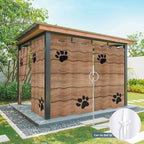 Wood Grain Outdoor Curtains for Patio Claws Animals Wooden Vintage Waterproof Outside Curtains with Grommet Top Weatherproof Curtain for Cabana Pergola Gazebo, 2 Pack, 54" W x 95" L