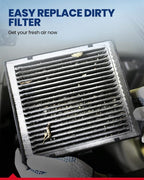 KAX CF10218 CP218 Cabin Air Filter Compatible with Mazda3 (2004-2009), Mazda5 (2006-2010, 2012-2017), Passenger Compartment Air Filter with Activated Carbon