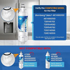 ICEPURE 4874960100 Refrigerator Water Filter Replacement for Blomberg Beko 4874960100 Water Filter, NSF/ANSI 42 certification, Reduces Chlorine Taste & Odor, 2PACK