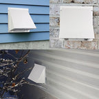 4Inch Dryer Vent Cover Outside,4"Dryer Vent Cover Outdoor,Exterior Vent Cover Dryer Wall Vent Exhaust Vent Dryer Vent Hood Cover Cap,Hooded Wall Vent with Screen&Damper for Dryer Duct HVAC Exhaust Fan