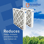 Filters Fast 24x30x2 Pleated Air Filter Merv 8, 2” AC Furnace Air Filters, Made in the USA, Actual Size 23.5x29.5x1.75, 6 Pack