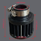 Air Intake Filter - 1" Universal Breather Filter, Automotive Cold Air Filter, Car Valve Cover Oil Breather Turbo Vent Crankcase Cleaner Accessory, Fits Car Motorcycle (Black)