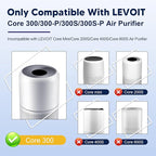 Core 300 Replacement Filter for LEVOIT Core 300 Core 300-P Core 300S Vortex Air Air Purifier, 3-in-1 H13 Grade True HEPA High-Efficiency Activated Carbon, Core 300-RF, 2 Pack, White