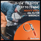 3001 Automotive Universal Oil Filter Swivel Removal Wrench - 2 1/4 Inches to 2 7/8 Inches (57mm to 73mm) for Car Repair Tools