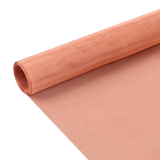 Copper Mesh Screen - 23.6" x 39.4", 40 Mesh, Dense Filter, 99.9% Pure Copper Fabric DIY Kit for Window Protection