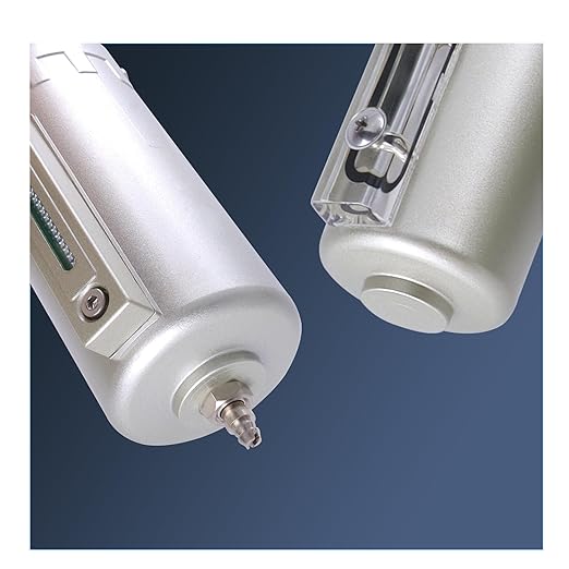 1/2 Inch NPT Industrial Grade Three Stage Air Drying System, Particulate Filter, Coalescing Filter, Desiccant Dryer and Air Regulator, 0-240 PSI, Semi-Auto Drain