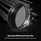 Astromania Telescope Filter Moon Filter 1.25 inch, Neutral Color Filter ND96-0.9 with 13% Light Transmission Reduces Moon Glare&Enhances Lunar Crater Detail, Work with Telescope Accepts 1.25" Eyepiece