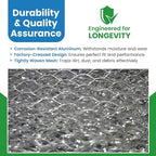 Filter Everything Washable Aluminum Air Filter – 20 x 30 x 1 – Permanent, Reusable HVAC Intake Filter – Heavy-Duty Expanded Aluminum Mesh – Pre-Filter for HEPA or Pleated Filters
