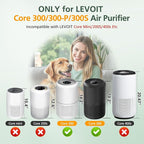 Core 300 Smoke Replacement Filter for LEVOIT Core 300-P Core 300 Core 300S Core 300S-P VortexAir Air Purifie-r, Core 300-RF, 4-in-1 HEPA Activated Carbon, 2 Pack, Blue
