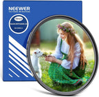 NEEWER 49mm Black Diffusion 1/8 Filter Soft Dreamy Cinematic Effect Filter Ultra Slim Water Repellent Scratch Resistant Optical Glass, Multi Nano Coatings for Video/Vlog/Portrait Photography