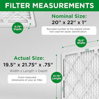 Mann+Hummel 20x22x1 MERV 8 Pleated HVAC AC Furnace Air Filters. 4 Pack. (Exact Size: 19.5 x 21.75 x 0.75 Inches)