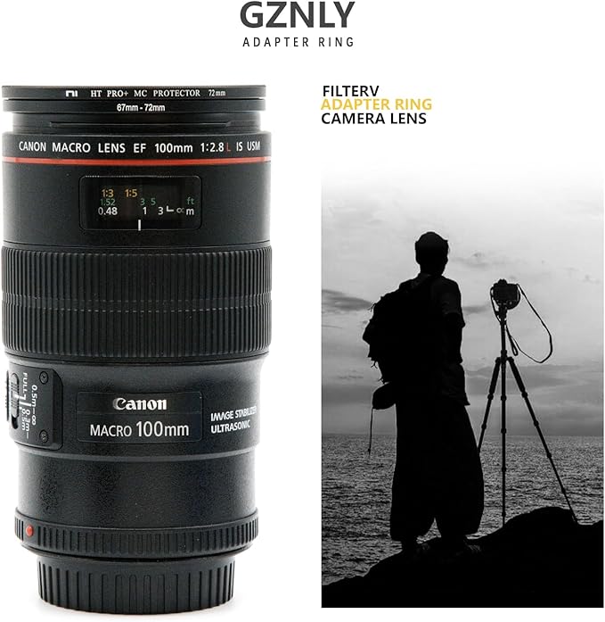 58mm to 42mm Step-up Adapter Rings Filter Adapter Black Metal Step Down Filter Ring Adapter Compatible with All Brand UV CPL ND Camera Lens Filter Stepping Rings (58mm-42mm)