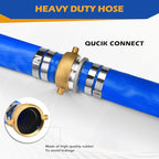 2" x 100 ft Discharge Hose for Swimming Pools, Heavy Duty PVC Lay Flat Water Backwash Hose,Durable Pool Drain Hose with Aluminum Pin Lug Fittings for Water Pump And Filters