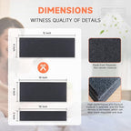 Carbon Filter 12 Pack 4" x 12" Activated Charcoal Air Vent Filters Premium Floor Pre-Filter Work in Indoor Home Purifier, Air Conditioner (12 Black)