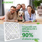 Furnace Filters 10x20x1 MERV 8, MPR 600, Air Filter (4 Pack) for HVAC, AC Furnace - Actual Size: 9.75"x19.75"x0.75"