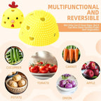 Silicone Egg Brush Cleaner, Egg Washer for Fresh Eggs, Egg Cleaner for Fresh Eggs, Egg Scrubber for Fresh Eggs, Reusable Cleaning Tools for Egg Washer (Yellow)