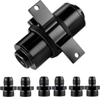 EVIL ENERGY Inline Fuel Filter 10 Micron with 6AN 8AN 10AN Adapter&Bracket Clamp 50MM Universal