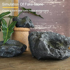 Outdoor Fake Rock Cover Realistic Lightweight Fiberglass Artificial Landscape Boulder Enclosure Protection Dome for Well Pump Septic Tank Electrical Boxes R (R)