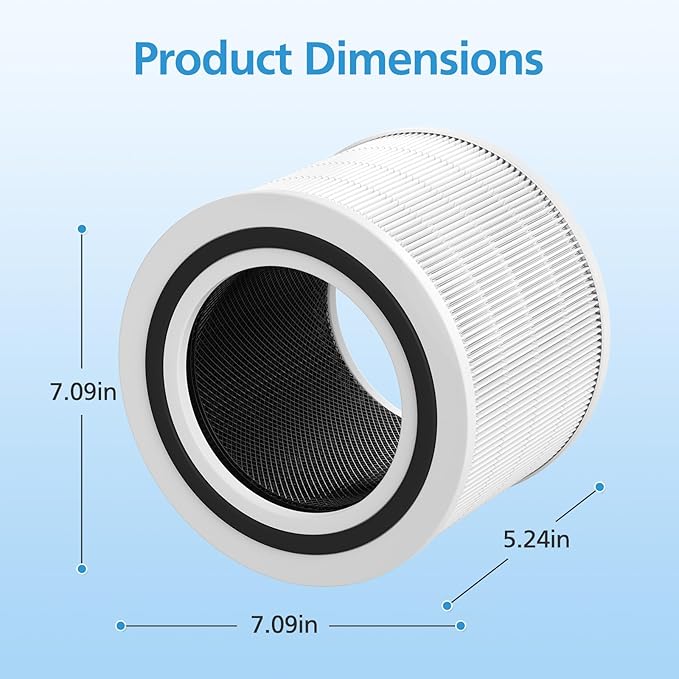 Core 200S-P Replacement Filter Compatible with LEVOIT Core 200S Smart WiFi Air PuriFier, Core 200S-RF Air Filter, White, 3 Pack