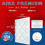 AIRX FILTERS WICKED CLEAN AIR. 10x10x1 Air Filter MERV 11 Electrostatic Pleated Air Conditioner Filter 6 Pack HVAC AC Furnace Filters