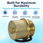 RV40401 X50 Durable Pro Grade Brass Drain Plug Cap Assembly | Compatible Replacement for 190030 | Essential Pool Maintenance Accessory - Upgrade Your Pool's Performance Now!