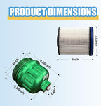 iFJF TP1015 Fuel Filter and 134001 Housing Cap Replacement for Duramax 6.6L 2017-2020 Chevy Silverado/GMC Sierra 2500HD 3500HD L5P Diesel Engine (Green)