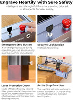 Creality 10W Laser Engraver, Falcon Pro with 3-in-1 Laser for Wood Engraving, 72000mW Efficient Laser Engraving Machine Fit, for Wood, Metal, Paper, Acrylic, Leather, Glass Tumbler Ring, 17" x 16"