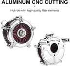 Air Filter Cleaner for Harley Davidson Softail Touring Street Road King Glide Trike for Harley Davidson Air Intake Filters for Touring 08-16, Softail 16-17 Red