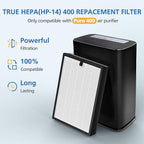400 Air Purifier Replacement Filter True HP-14 HEPA Filter Compatible with Puro 400 Air Purifier, 3-in-1 HEPA with Activated Carbon Filter Attach 99.97% of Pet Dander, Smoke, Pollen, 2 Pack