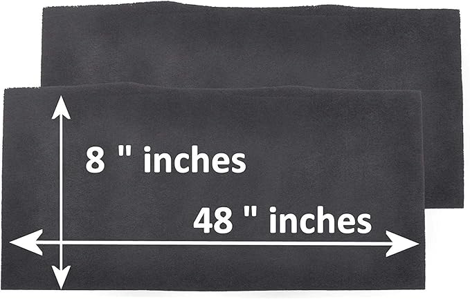 Breathe Naturally Universal 8x48 Cut-to-Fit Activated Carbon Filter (4 Pack) Charcoal Air Filter Sheet for Air Purifiers