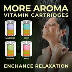 AquaHomeGroup Vitamin C + E + A Shower Filter Replacement Cartridge with Aroma Granules (Lemon) - Removes Chlorine, Supports Skin & Hair Health - Compatible with Similar 15 20 Stage Filters