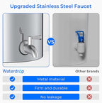 [Alkaline] Waterdrop Gravity-fed Water Filter System, Increase PH, Reduces Lead and up to 99% of Chlorine, with 2 Black Carbon Filters and Metal Spigot, King Tank Series, 2.25G
