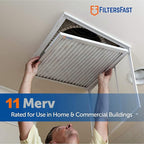 Filters Fast 12x24x1 Air Filter MERV 11, 1" AC Furnace Air Filters, Made in the USA, Actual Size: 11.75"x23.75"x0.75, 6 Pack