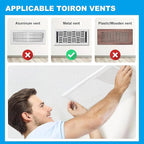 4-Pack White Strong Magnetic Vent Covers 7x13 Inch - Universal Fit for Floor, Wall & Ceiling Registers (7"-8" W x 13"-15" L) | High Airflow Mesh Design | Tool-Free Easy Installation