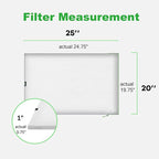 Reair 20x25x1 Extra Replacement Filter without Frame, Washable and Reusable Air Filter 20x25x1 for AC HVAC Furnace, MERV 8 Air Filters Machine Washable, AC Furnace Air Filter without Frame