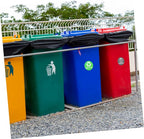 Garbage Can Recycling Stickers 9pcs Waste Sorting Decals Removable Adhesive Black Small Trash Can