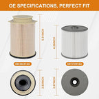 Marsram Fuel Filter for Ram 2500 3500 4500 5500 6.7 Cummins Diesel, Fuel Filters fit for 2019 2020 2021 2022 2023 Dodge Ram, 2 Set Fuel Filter Water Separator Kit Replace 68157291AA 68436631AA