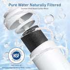 K003 Refrigerator Water Filter Replacement for GE MWF, martWater MWFP, MWFA, GWF, HDX FMG-1, WFC1201,WFC1201, RWF1060, 197D6321P006, PC75009,Kenmore 9991,GSE25GSHECSS, PSHS6PGZBESS (3)